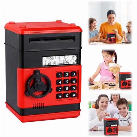 Refasy Piggy Bank Cash Coin Can ATM Bank Electronic Coin Money Ba.